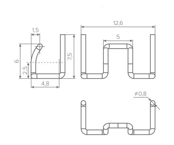 Ограничитель угла открывания 86° для петель BICN, BICJ, ECHC, SILENTO