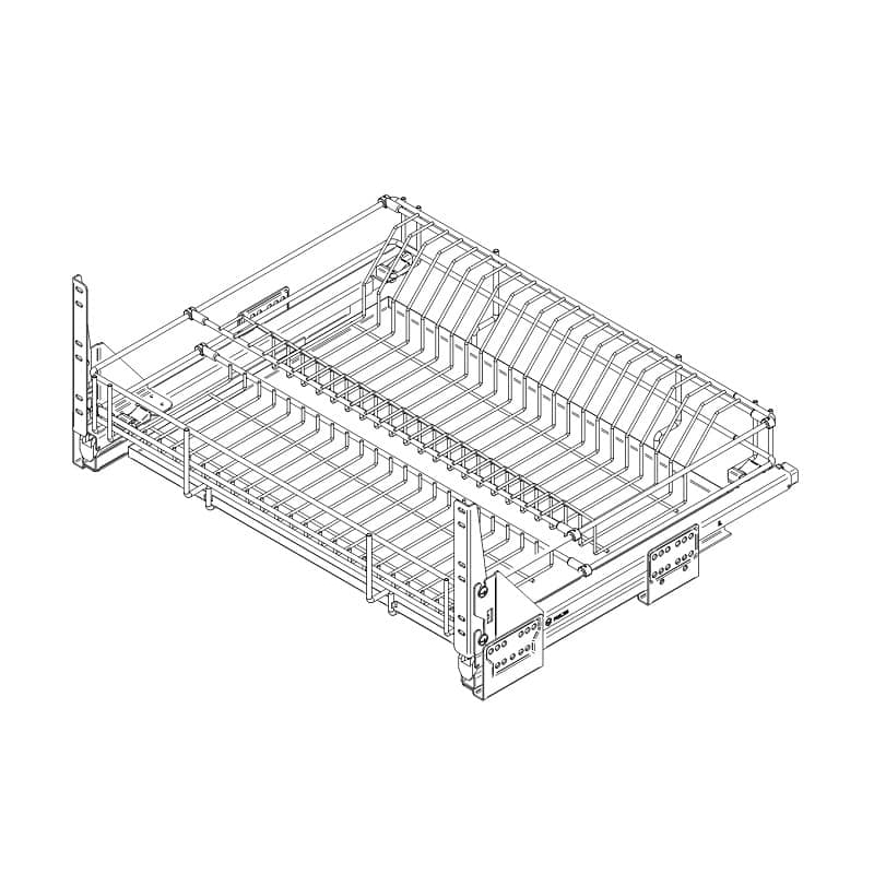 Сушка в нижнюю базу. Корзина сетчатая выкатная (в базу 600мм) 425х564х140 хром, ptj007e. Сушка 600 хром (rejs-Польша). Variant Multi rejs. Сушка rejs 900.