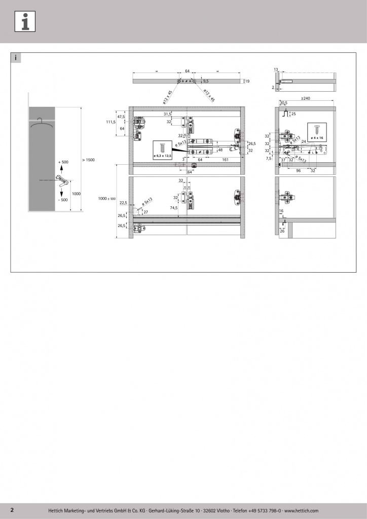 Hettich wing line 230 схема монтажа