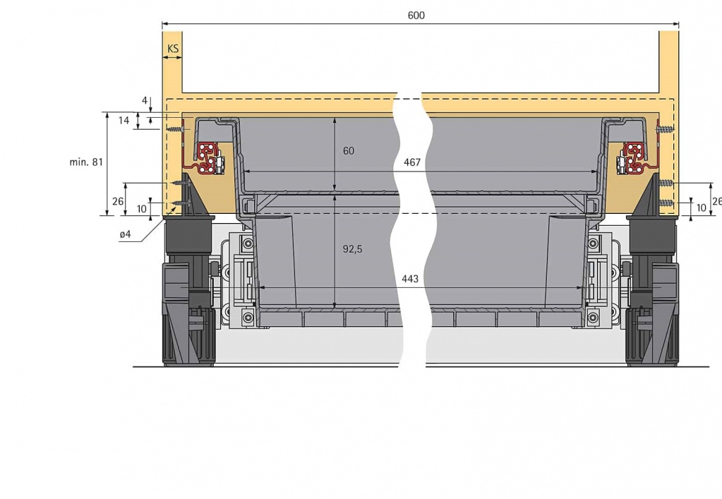 Выдвижной короб xxl под духовку innotech atira 100 мм